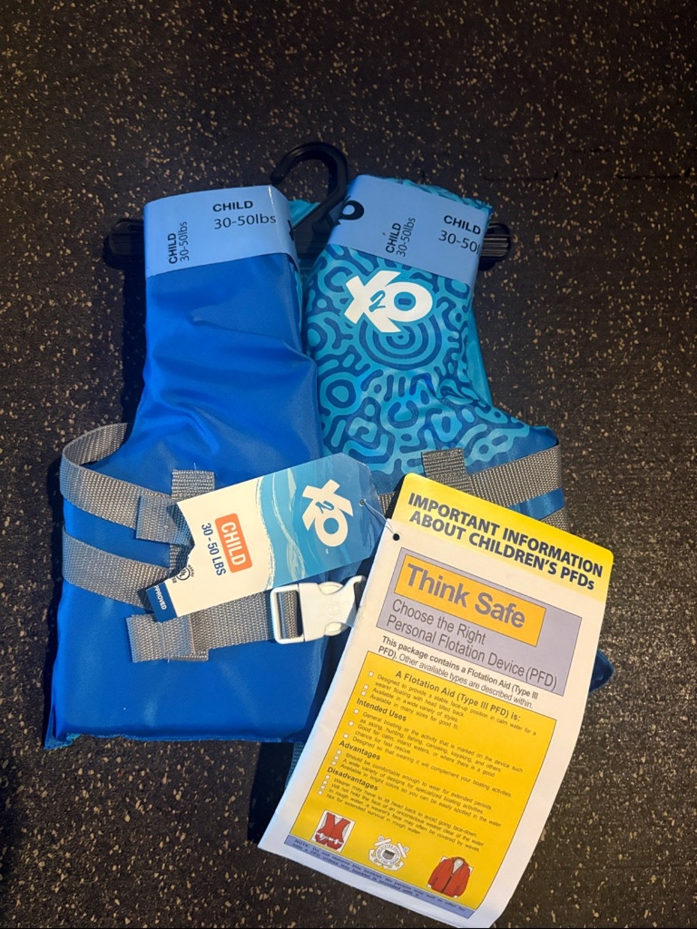 XO Kids Blue Child Life Jacket PFD - 30-50 lbs